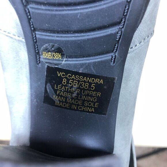 Vince Camuto Cassandra Gray Leather Slouch Boots Women’s Size 8.5 - Picture 8 of 10